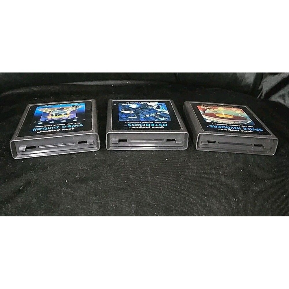 3 Atari 2600 Games Cartridge, Asteroids, Space Invaders, Video Pinball -Untested - Picture 4 of 6